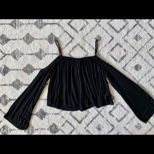 Bell Sleeve Festival Crop with Open Shoulders